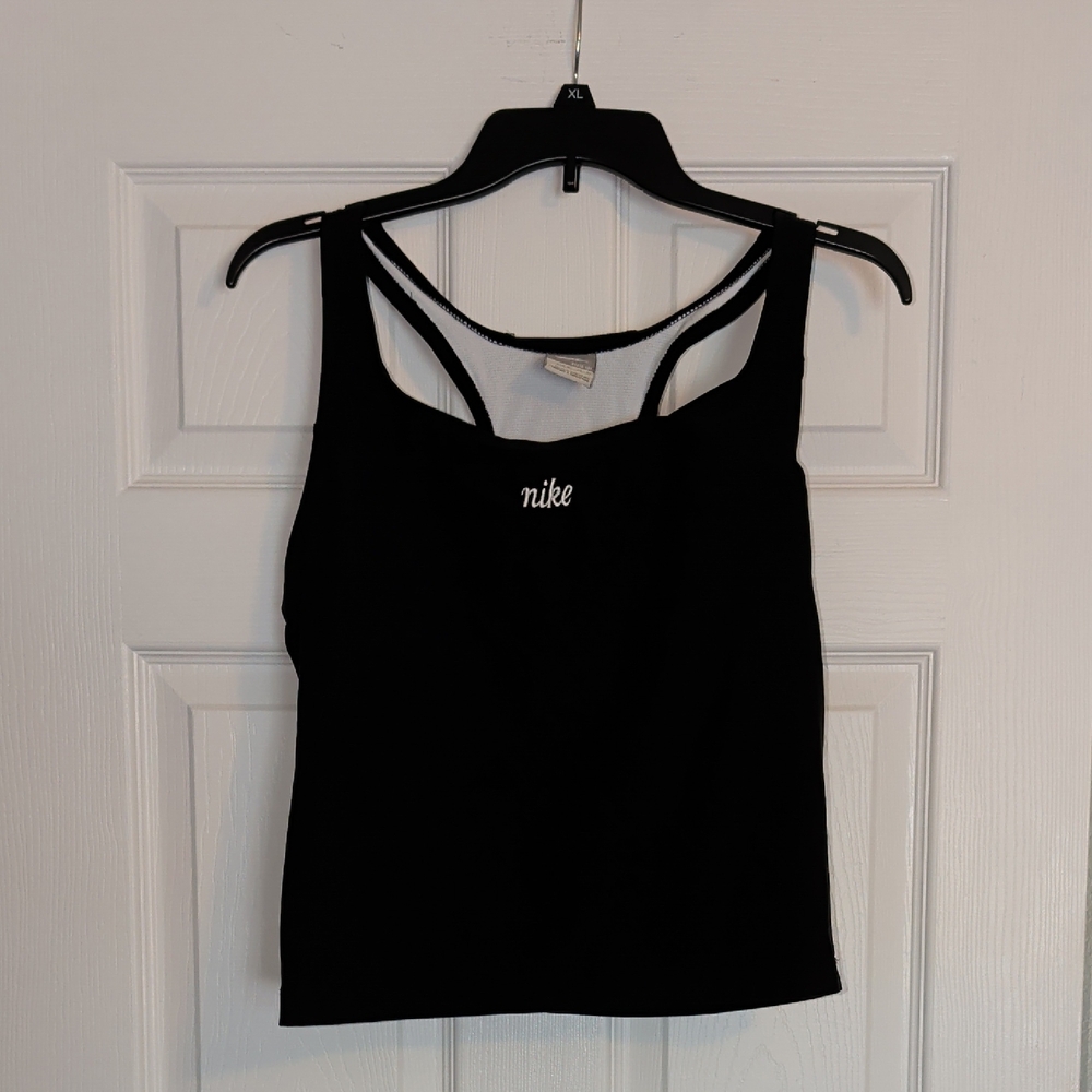 Nike Women's Black Tank Top with Logo